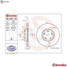 2x BRAKE DISC 09.A531.20 FOR