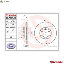 2x BRAKE DISC 09.A531.10 FOR